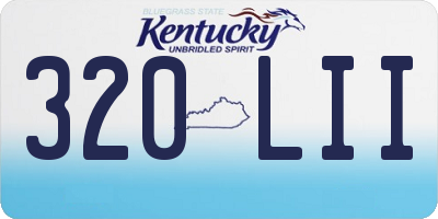 KY license plate 320LII