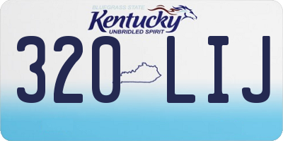 KY license plate 320LIJ
