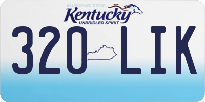 KY license plate 320LIK