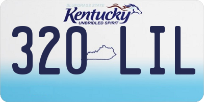 KY license plate 320LIL