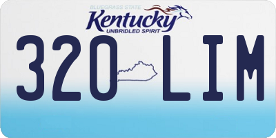 KY license plate 320LIM