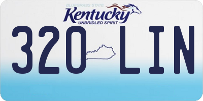 KY license plate 320LIN