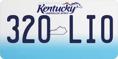 KY license plate 320LIO
