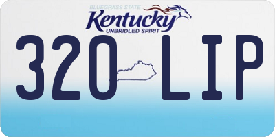 KY license plate 320LIP