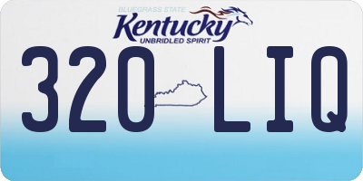 KY license plate 320LIQ