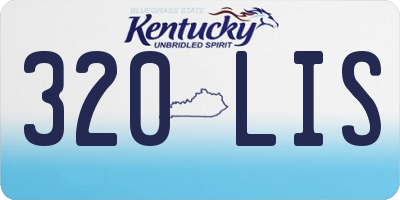 KY license plate 320LIS