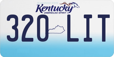 KY license plate 320LIT