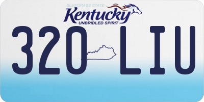 KY license plate 320LIU