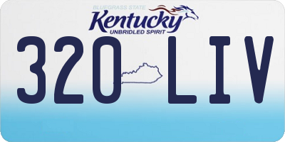 KY license plate 320LIV