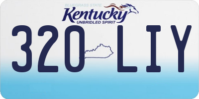 KY license plate 320LIY