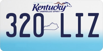 KY license plate 320LIZ