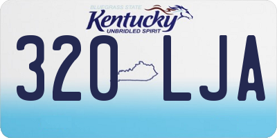 KY license plate 320LJA