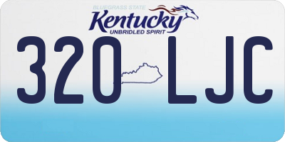 KY license plate 320LJC