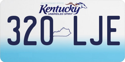KY license plate 320LJE