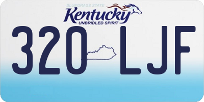 KY license plate 320LJF
