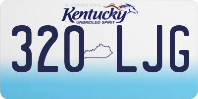 KY license plate 320LJG