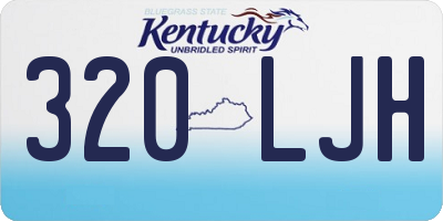 KY license plate 320LJH