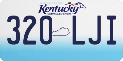 KY license plate 320LJI