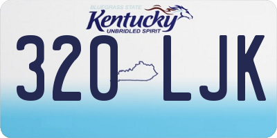 KY license plate 320LJK