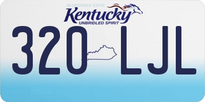 KY license plate 320LJL