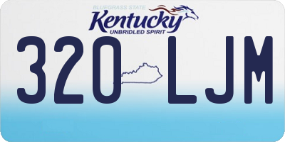 KY license plate 320LJM