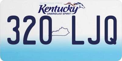 KY license plate 320LJQ