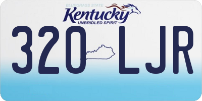 KY license plate 320LJR