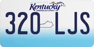 KY license plate 320LJS