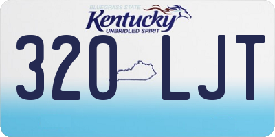 KY license plate 320LJT