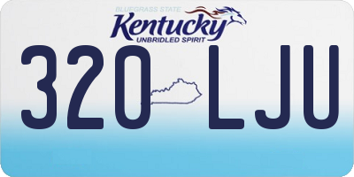 KY license plate 320LJU
