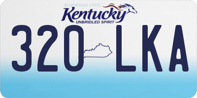 KY license plate 320LKA