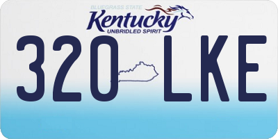 KY license plate 320LKE