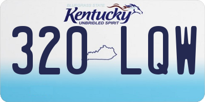 KY license plate 320LQW