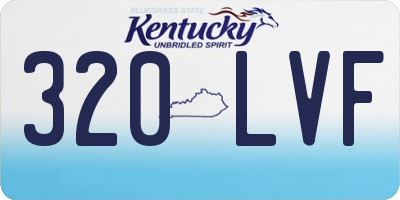 KY license plate 320LVF