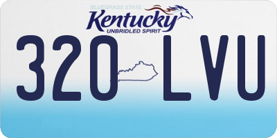 KY license plate 320LVU