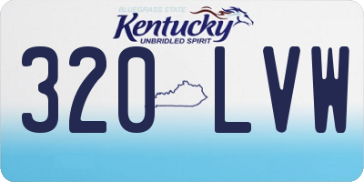 KY license plate 320LVW
