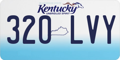 KY license plate 320LVY