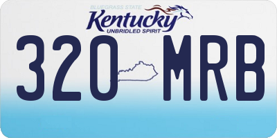 KY license plate 320MRB