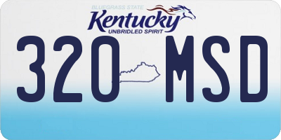 KY license plate 320MSD