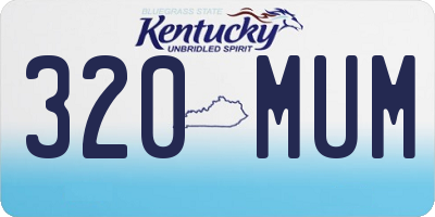 KY license plate 320MUM
