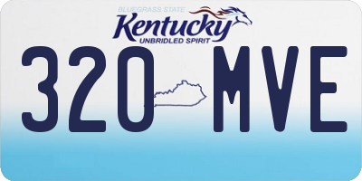 KY license plate 320MVE