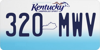 KY license plate 320MWV