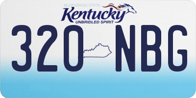 KY license plate 320NBG