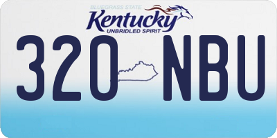 KY license plate 320NBU