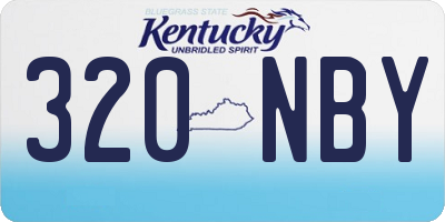 KY license plate 320NBY