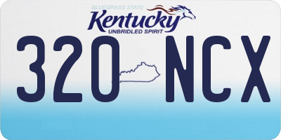 KY license plate 320NCX