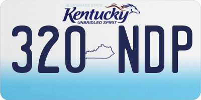 KY license plate 320NDP