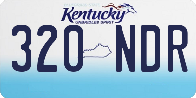 KY license plate 320NDR