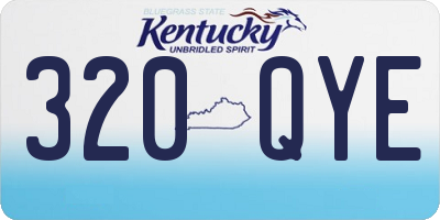 KY license plate 320QYE