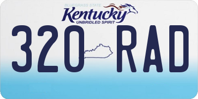 KY license plate 320RAD